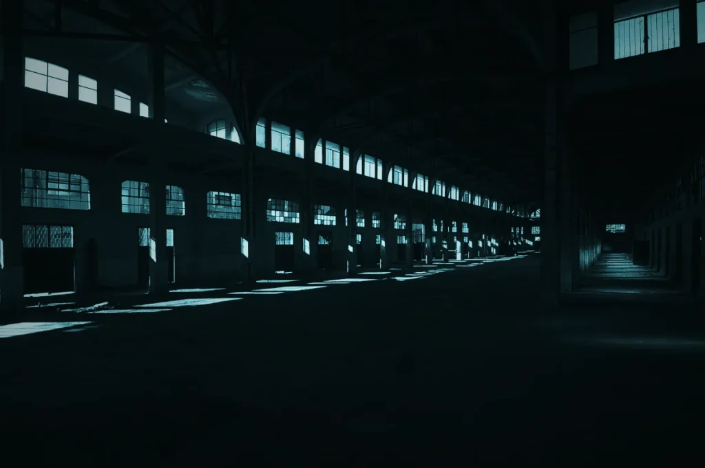 Large empty industrial hall